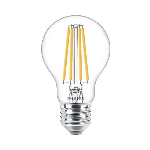 Bec LED Philips E27 10, 5W 1521 lumeni, glob clar A60, lumina neutra