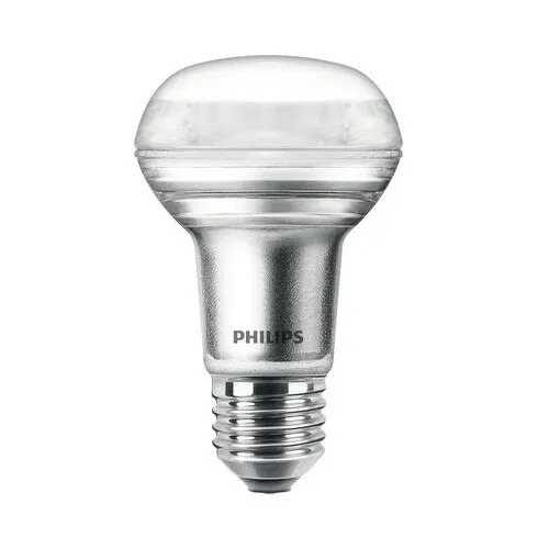 Bec LED Philips E27 3W 210 lumeni, reflector R63 clar, lumina calda
