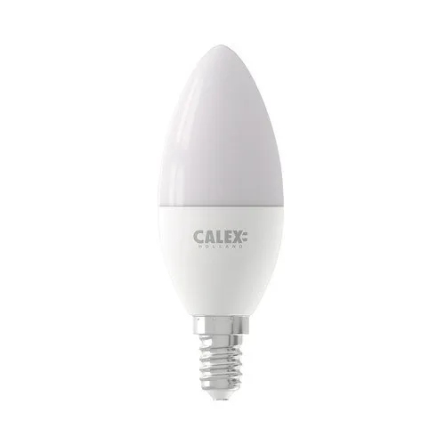 Bec LED RGB Calex E14 4, 9W 470 lumeni, glob mat lumanare, conexiune WiFi