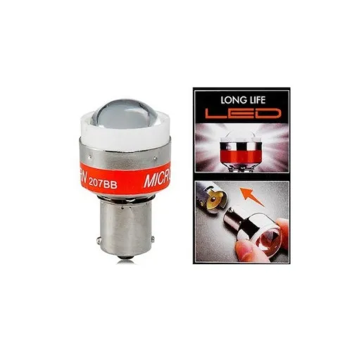 Bec LED sirena mers inapoi BA15s 24V 1W TV tip vechi sunet BEEP-BEEP — imaginea 3