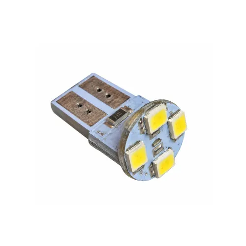 Bec LED T10 W5W 4 SMD 1210 6000K 12V lumina alba