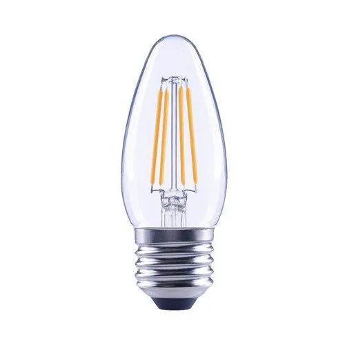 Bec LED variabil Flair E27 4W 470 lumeni, glob clar lumanare, lumina calda