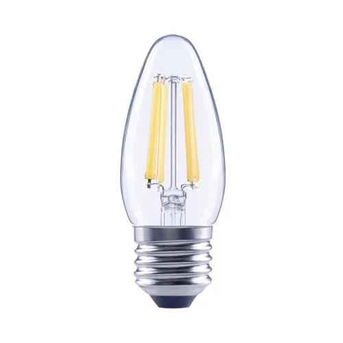 Bec LED variabil Flair E27 5, 5W 806 lumeni, glob clar lumanare, lumina calda