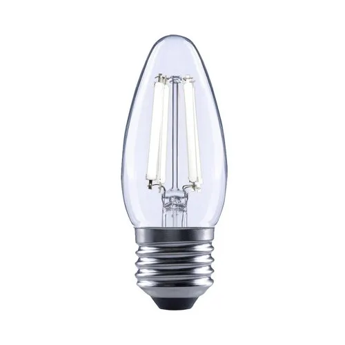 Bec LED variabil Flair E27 6W 806 lumeni, glob clar lumanare, lumina neutra