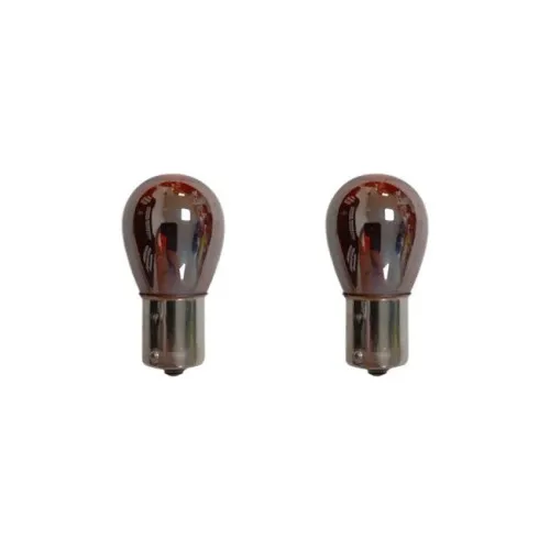 Becuri auto ART P21W BA15s TV tip vechi 12V 21W crom lumina portocalie 1 faza set 2 bucati