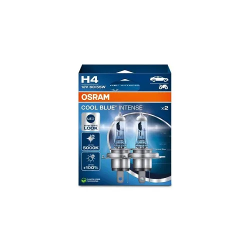 Becuri halogen auto Osram H4 Cool Blue Intense 12V 60/55W 4200K set 2 bucati — imaginea 2