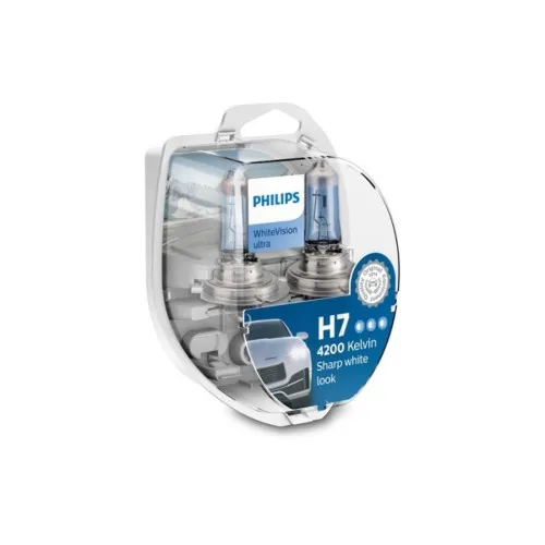 Becuri halogen auto Philips H7 WhiteVision PX26d 12V 55W set 2 bucati — imaginea 2
