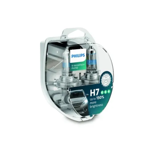 Becuri halogen auto Philips H7 X-tremeVision Pro150 12V 55W alb intens set 2 bucati — imaginea 2