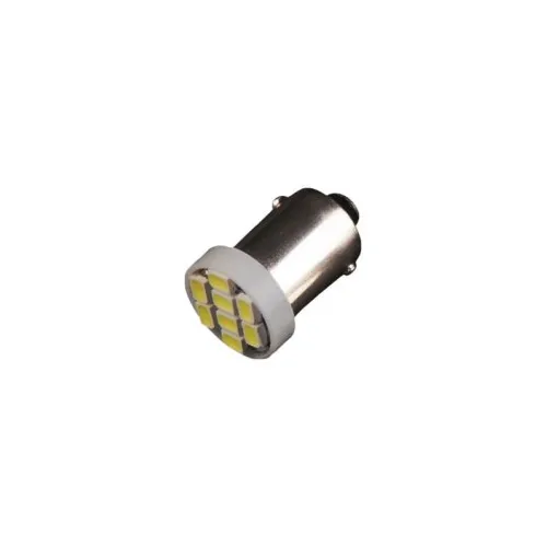 Becuri LED auto T4 BA9S TV tip vechi 8 SMD 1206 24V 80 lumeni 6000K lumina alba set 2 bucati — imaginea 2