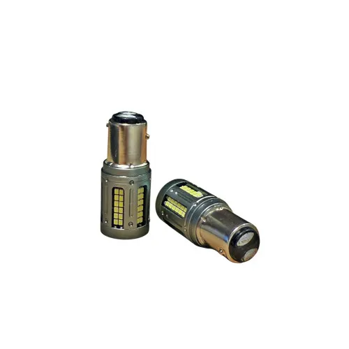 Becuri LED Canbus P21/5W BAZ15d TN tip nou 2 faze 84 SMD 12V-24V 25W 1000 lm nonpolar alb set 2 bucati