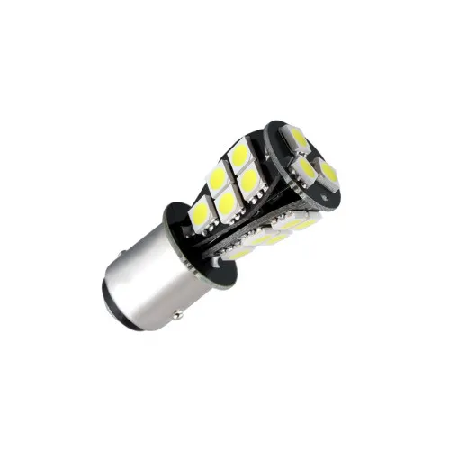 Becuri LED Canbus P21W BA15s 18 LED SMD 5730 24V 6000K alb 1 faza set 2 bucati — imaginea 3