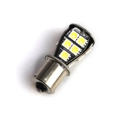 Becuri LED Canbus P21W BA15s 18 LED SMD 5730 24V 6000K alb 1 faza set 2 bucati