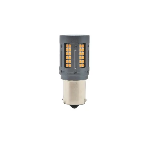 Becuri LED Canbus P21W BA15s TV tip vechi 1 faza 84 SMD 12V-24V 25W 1000 lm nonpolar galben set 2 bucati — imaginea 2