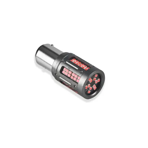 Becuri LED Canbus PY21W BAU15s TN 12V-24V 25W 1000 lm 84 SMD lumina rosie set 2 bucati — imaginea 2