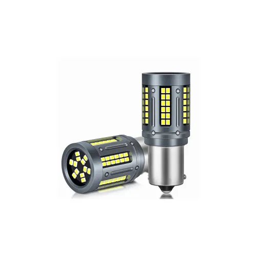 Becuri LED Canbus PY21W BAU15s TN 12V-24V 25W 1000 lm 84 SMD non-polar lumina alba set 2 bucati