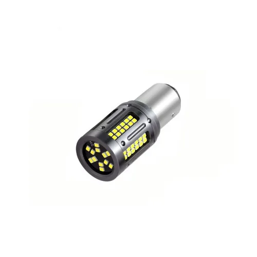 Becuri LED Canbus PY21W BAU15s TN 12V-24V 25W 1000 lm 84 SMD non-polar lumina alba set 2 bucati — imaginea 2