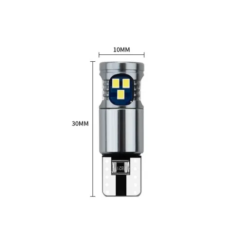 Becuri LED Canbus T10 18 SMD 2016 12V 8W 400 lm 6000K alb set 2 bucati — imaginea 2