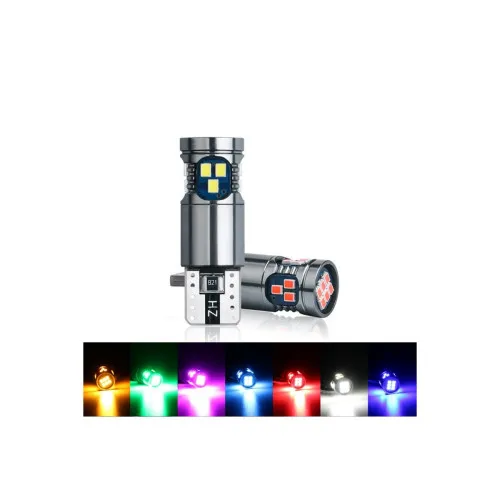 Becuri LED Canbus T10 18 SMD 2016 12V 8W 400 lm 6000K alb set 2 bucati — imaginea 4