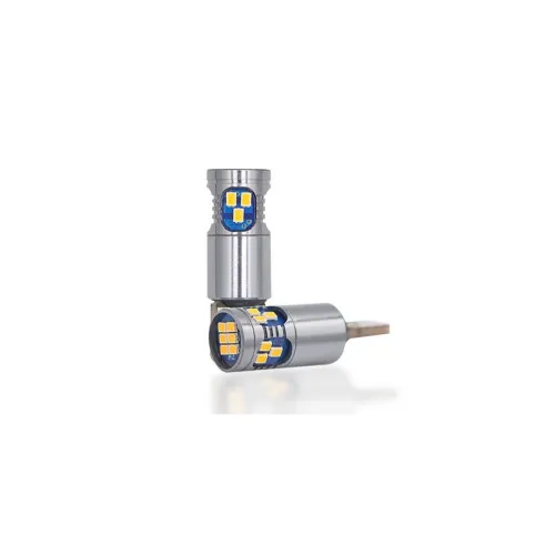Becuri LED Canbus T10 18 SMD 2016 12V 8W 400 lm galben set 2 bucati