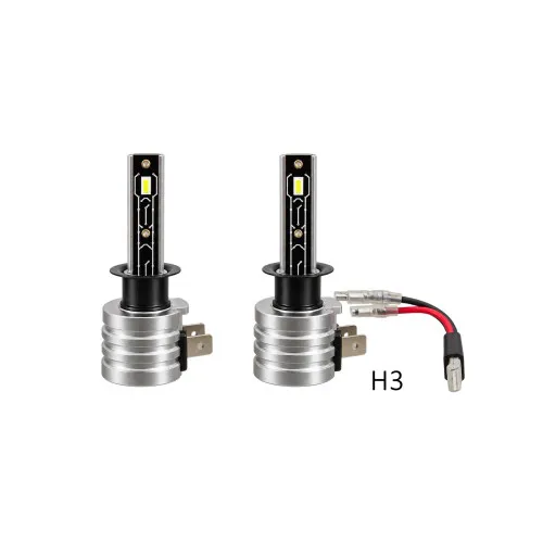 Becuri LED H1 H3 H7 H8 H11 HB3 HB4 12V 3600 lm 6000K dimensiune apropiata de becul standard set 2 bucati — imaginea 4