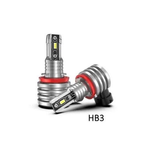 Becuri LED H1 H3 H7 H8 H11 HB3 HB4 12V 3600 lm 6000K dimensiune apropiata de becul standard set 2 bucati — imaginea 6