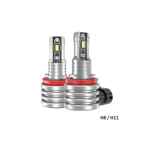 Becuri LED H1 H3 H7 H8 H11 HB3 HB4 12V 3600 lm 6000K dimensiune apropiata de becul standard set 2 bucati — imaginea 5