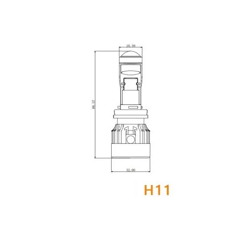 Becuri LED H11 Canbus 3800 lumeni 6000K 9-36V set 2 bucati — imaginea 6
