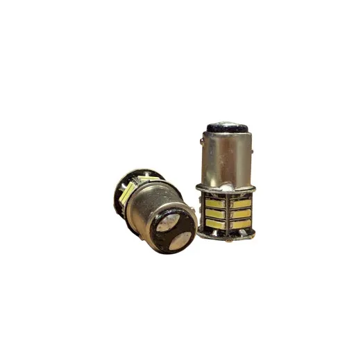 Becuri LED P21/5W BAY15d TN tip nou 12V 2 faze 21 SMD 300 lm lumina alba set 2 bucati