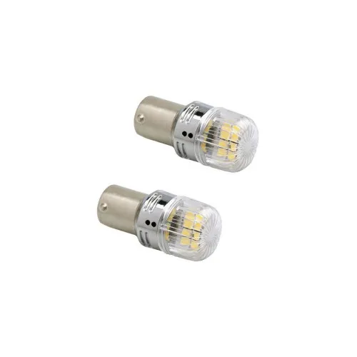Becuri LED P21W BA15S Canbus 16 SMD 2835 620 lumeni 12-24V lumina alba nonpolar set 2 bucati — imaginea 3