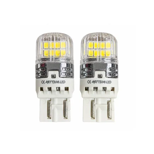 Becuri LED T20 7443 W21/5W Canbus 16 SMD 2835 450/100 lumeni 12-24V lumina alba nonpolar 2 faze set 2 bucati