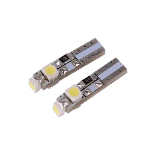 Becuri LED T5 3 SMD 12V lumina alba, rosie sau albastra set 2 bucati