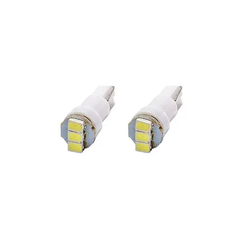 Becuri LED T5 3 SMD 12V lumina alba, rosie sau albastra set 2 bucati