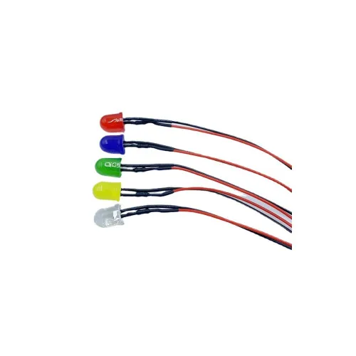 Becuri LED T5 cu fire 12V diverse culori set 10 bucati