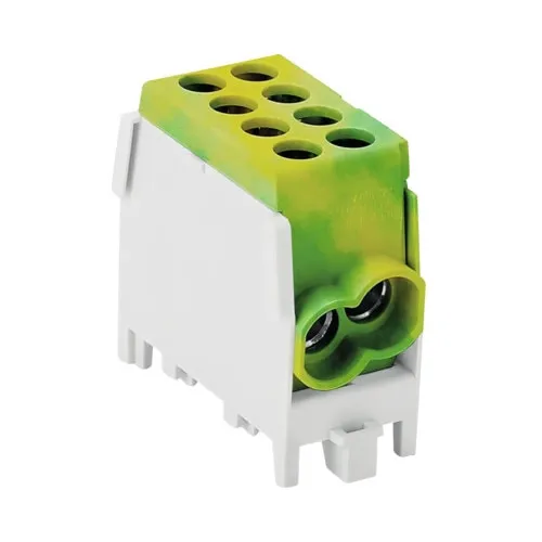 Bloc distribuitor Elvon monofazat 100A galben/verde