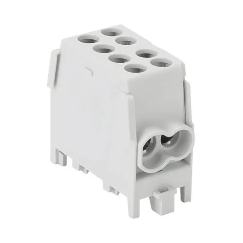 Bloc distribuitor Elvon monofazat 100A gri in:1x25 /out:1x25/2x16 mm2