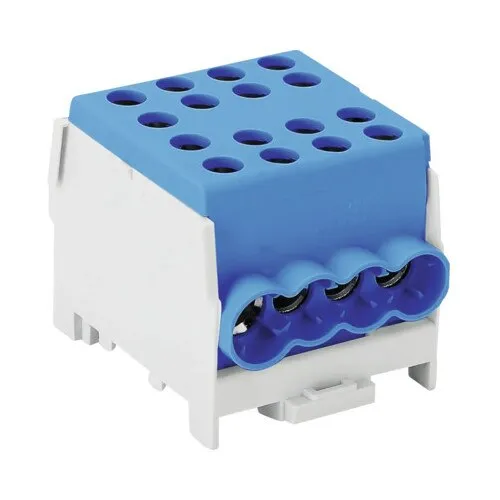 Bloc distribuitor Elvon monofazat 125A albastru