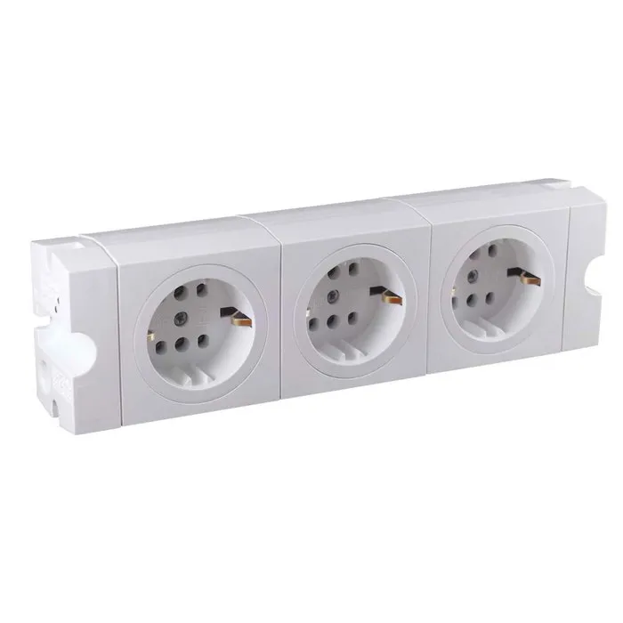 Bloc modular 015085, aplicat, 3 prize, contact de protectie
