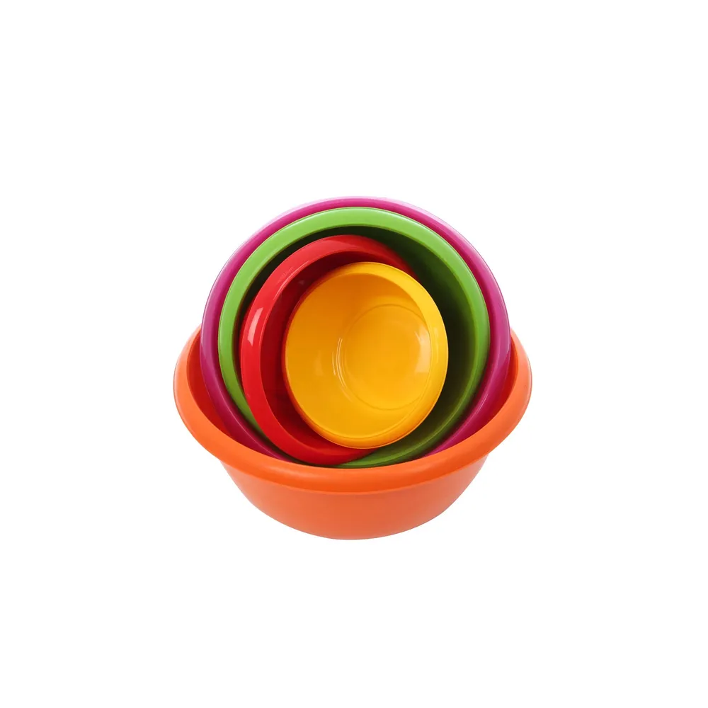 Boluri depozitare pentru alimente, gastro, Agora Plast, plastic, rotunde, multicolor, set 5 bucati