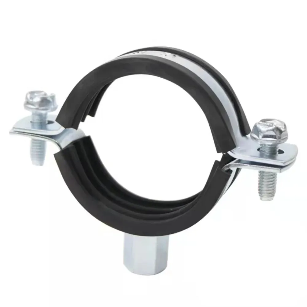 Brida fixare cu garnitura, cu diblu, otel zincat, Ø 47 - 51 mm