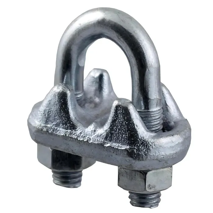 Brida zincata, Cablero ID011A11U, pentru legare cablu otel de 11 mm, set 2 bucati