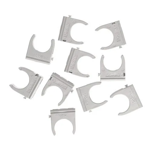 Bride plastic pentru tub rigid eBULL Ø20 mm, pachet 10 bucati