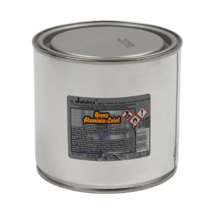 Bronz alchidic pentru lemn / metal, Jalutex, interior / exterior, argintiu, 0.5 L