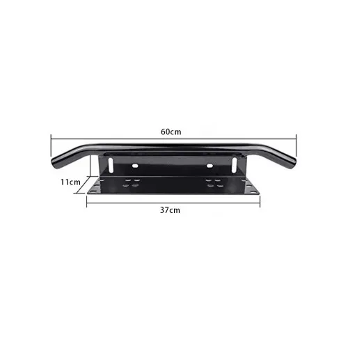 Bullbar aluminiu tip suport numar si proiectoare negru — imaginea 7