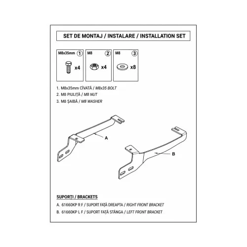 Bullbar auto fata negru mat compatibil Dacia Duster III 2024-> cu kit montaj — imaginea 7