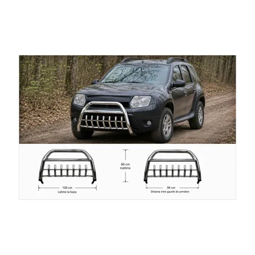 Bullbar inox compatibil Dacia Duster I 2010-2017 — imaginea 3