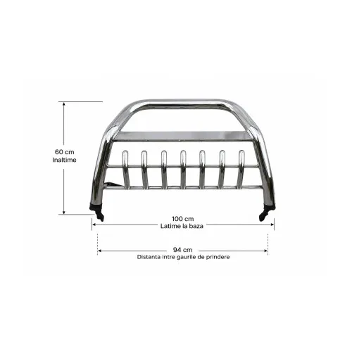 Bullbar inox compatibil Dacia Duster I 2010-2017 — imaginea 4