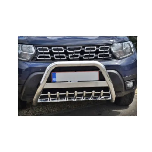 Bullbar inox compatibil Dacia Duster II 2018-2024 cu kit montaj inclus