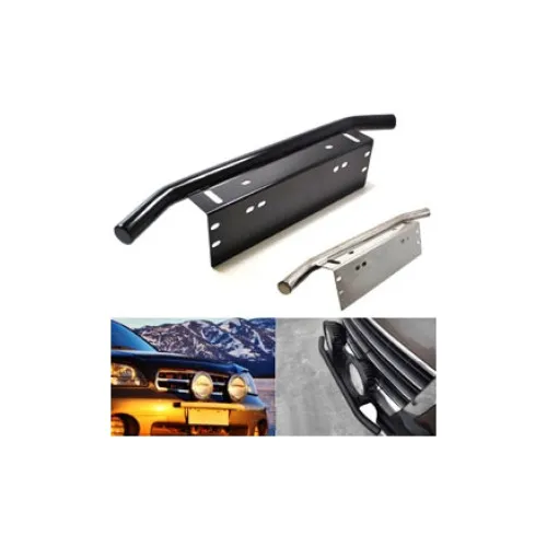 Bullbar universal cu suport de proiectoare Crom — imaginea 2