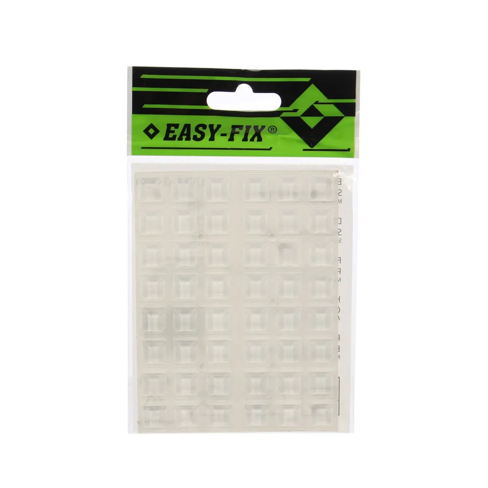 Bumpon autoadeziv, transparent, M 448.55.00, 13 x 13 x 3 mm, set 48 bucati