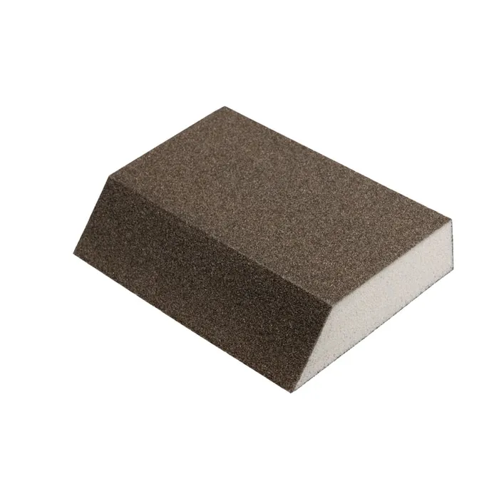 Burete abraziv pentru slefuire vopsea / lac / chit / lemn, Klingspor SK700A, 125 x 89 x 25 mm, granulatie 120